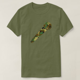 Woodland Camo Pattern Microphone T-Shirt