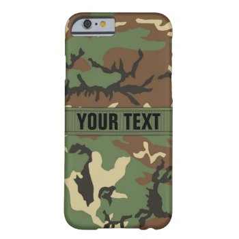 Woodland Camo Personalized Barely There Iphone 6 Case by sc0001 at Zazzle