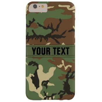 Woodland Camo Personalized Barely There Iphone 6 Plus Case by sc0001 at Zazzle