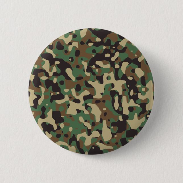 Woodland Camo Pinback Button (Front)