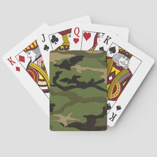 Woodland Camo Playing Cards (Back)
