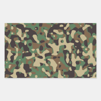 Woodland Camo Rectangular Sticker