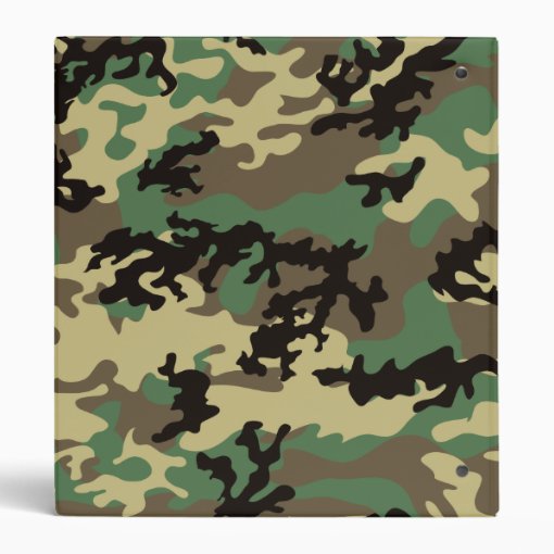 Woodland Camo School Binder | Zazzle