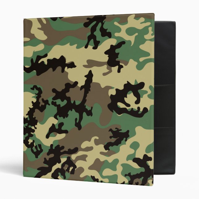 Woodland Camo School Binder (Front/Inside)