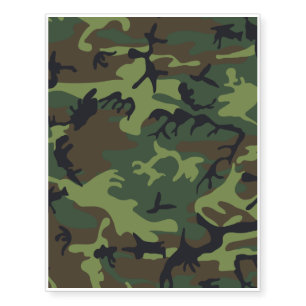 Woodland Camo Temporary Tattoos