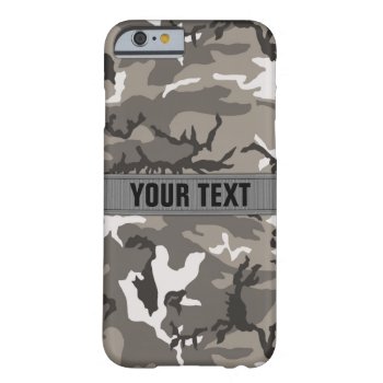 Woodland Camo Urban Gray Personalized Barely There Iphone 6 Case by sc0001 at Zazzle