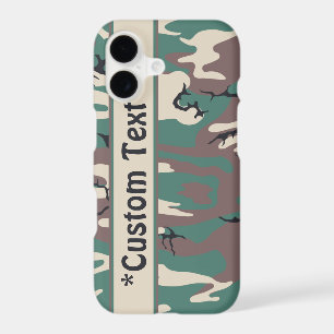 Woodland Camo w/ Custom Text iPhone 17 Case