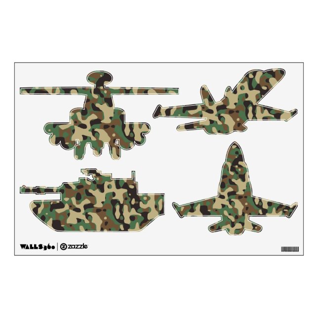 Woodland Camo Wall Decal (Front)