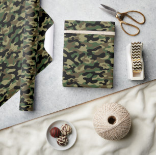 Woodland Camo Wrapping Paper