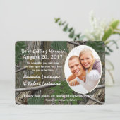 Woodland Camoufage Save the Date Invitation (Standing Front)