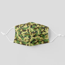 Woodland Camouflage Adult Cloth Face Mask