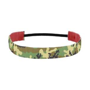 Woodland camouflage athletic headband