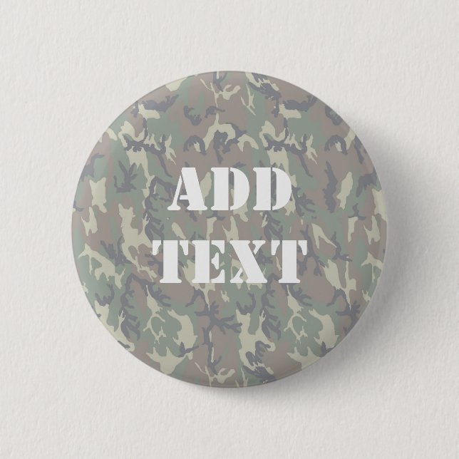 Woodland Camouflage Background Lightened Pinback Button (Front)