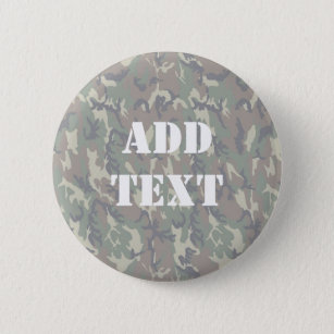 Pin Button Badge Ø25mm 1" Motif Camouflage Militaire Military Army Camo