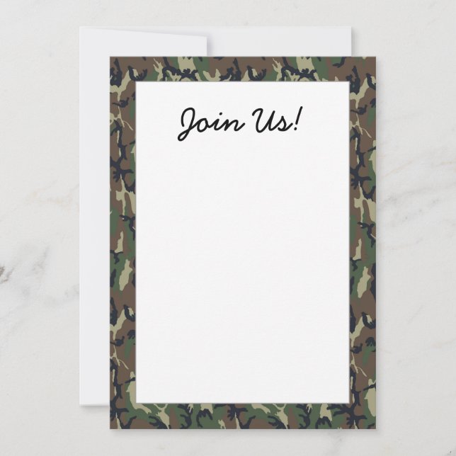 Woodland Camouflage Background Template (Front)