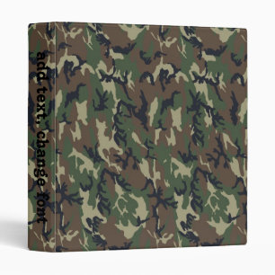 Woodland Camouflage Background Template Binder