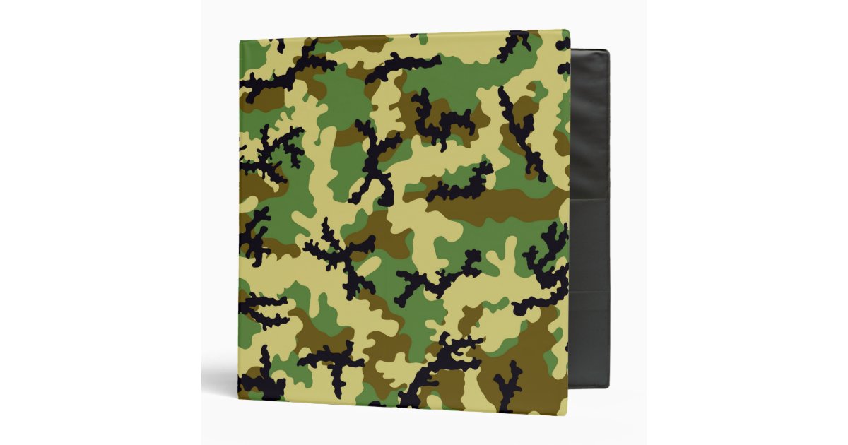 Woodland camouflage binder | Zazzle