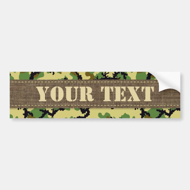 Woodland camouflage bumper sticker (Front)