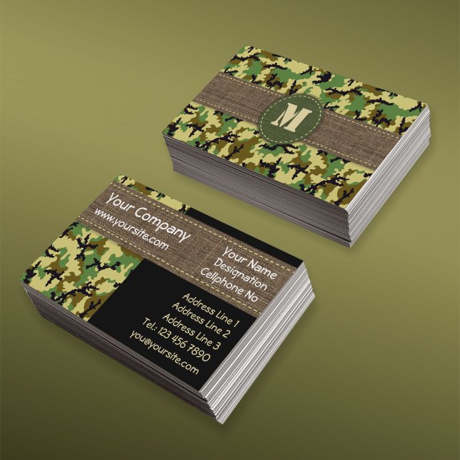 Woodland camouflage business card (Creator Uploaded)