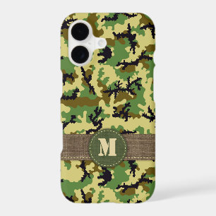 Woodland camouflage iPhone 17 case