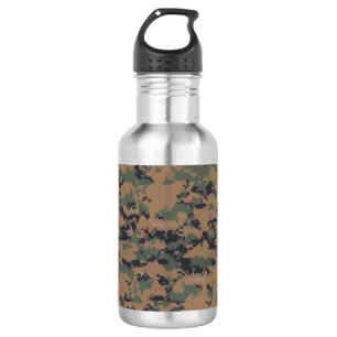 Woodland Camouflage (Digital) Stainless Steel Water Bottle