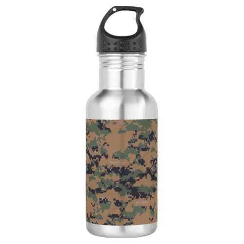 Woodland Camouflage Digital Stainless Steel Water Bottle