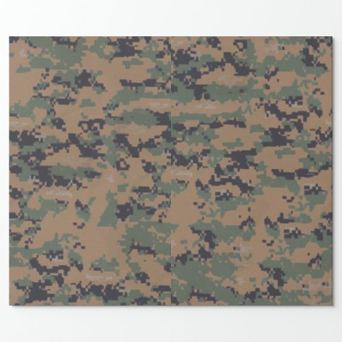 Woodland Camouflage Digital Wrapping Paper