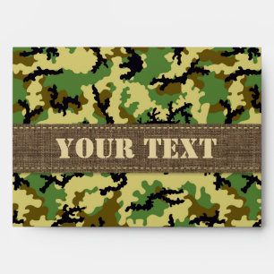 Woodland camouflage envelope