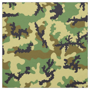 Woodland camouflage fabric