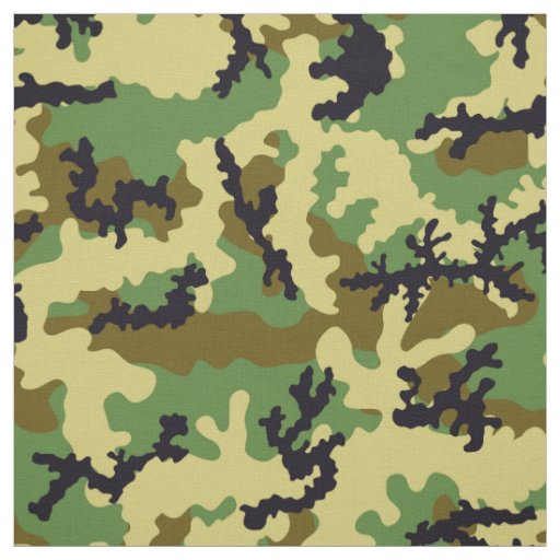 Woodland camouflage fabric