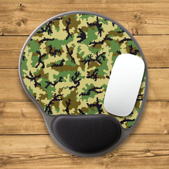 Woodland camouflage gel mouse pad (Creator Uploaded)