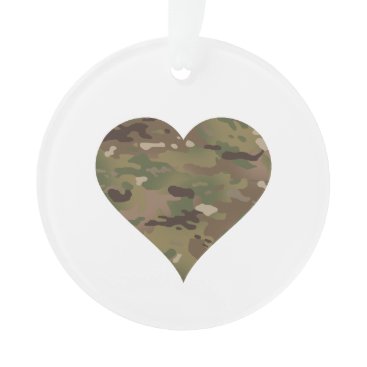 Woodland Camouflage I Heart Ornament Woodland Camouflage I Heart Ornament