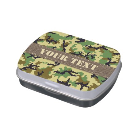 Woodland Camouflage Jelly Belly Candy Tin