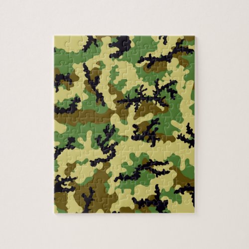 Woodland camouflage jigsaw puzzle