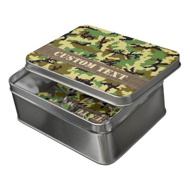 Woodland Camouflage Jigsaw Puzzle (Lid Open)