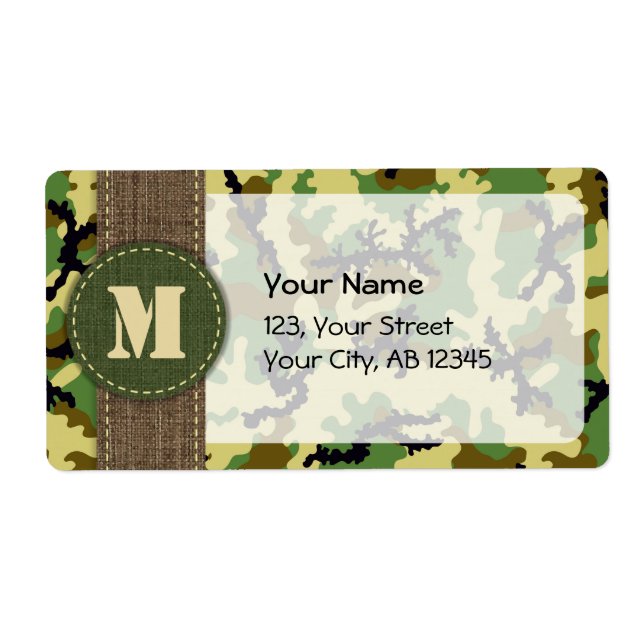 Woodland camouflage label (Front)