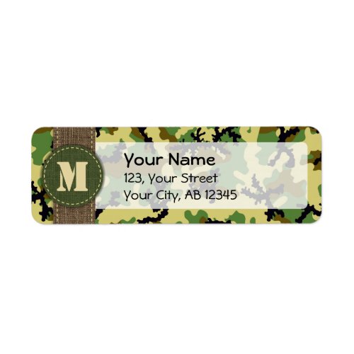Woodland camouflage label