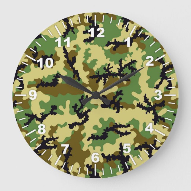 Woodland camouflage large clock (Front)