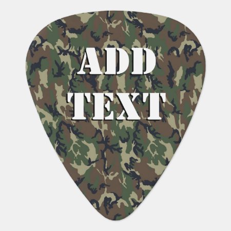 Woodland Camouflage Military Background Guitar Pick