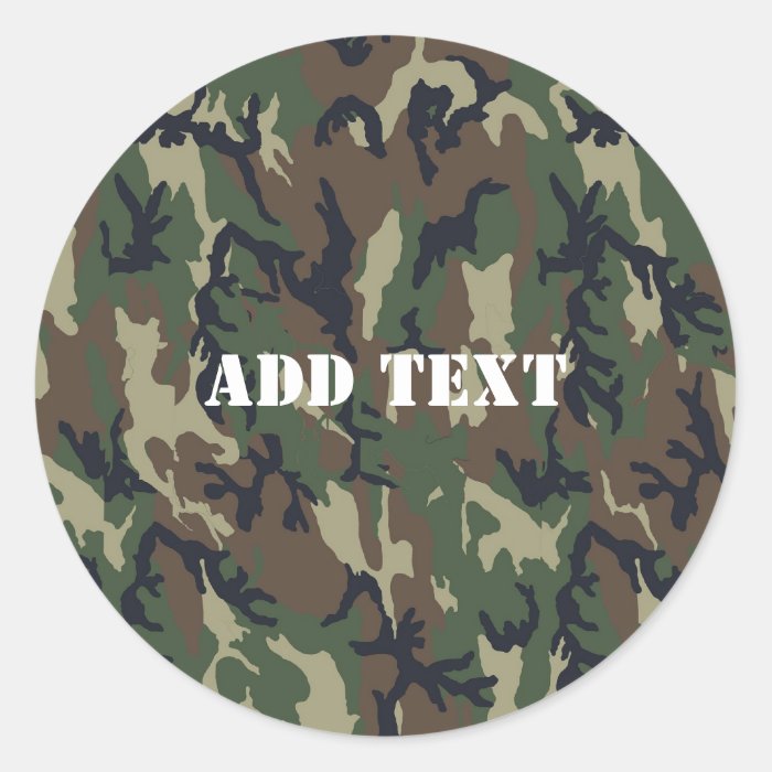 Woodland Camouflage Military Background Stickers