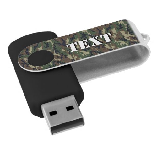 Woodland Camouflage Military Background USB Flash Drive