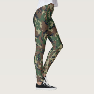 Woodland Camouflage Military Pattern Leggings