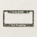 Woodland Camouflage Military Pattern License Plate Frame at Zazzle