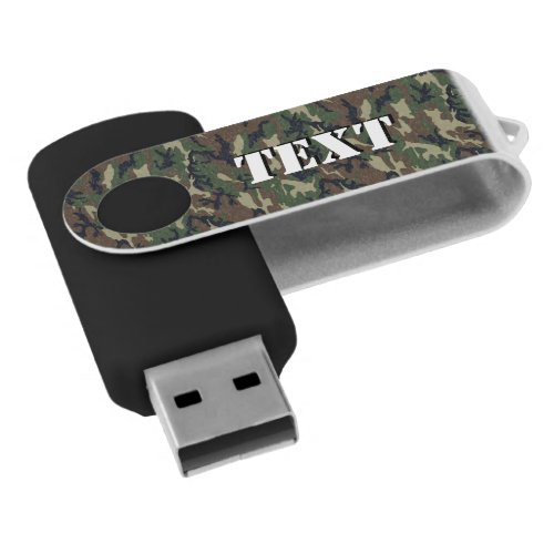 Woodland Camouflage Military Pattern USB Flash Drive