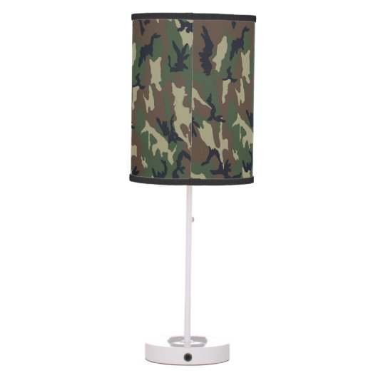 Woodland Camouflage Military Table Lamp (Back)