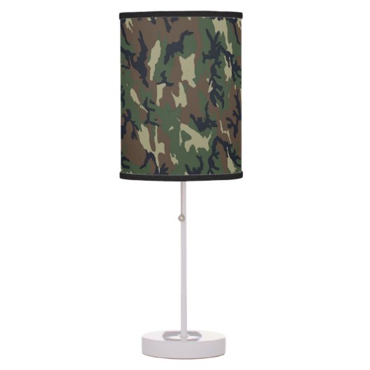 Woodland Camouflage Military  Table Lamp (Front)