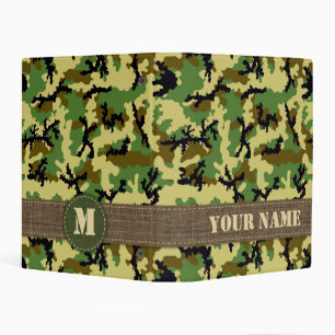 Woodland camouflage mini binder
