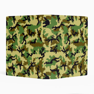 Woodland camouflage mini binder