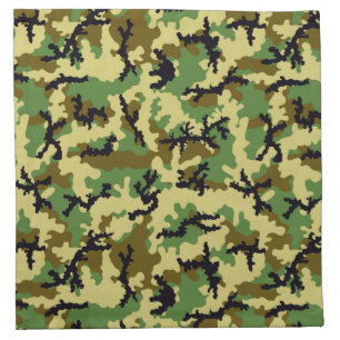 Woodland camouflage napkin