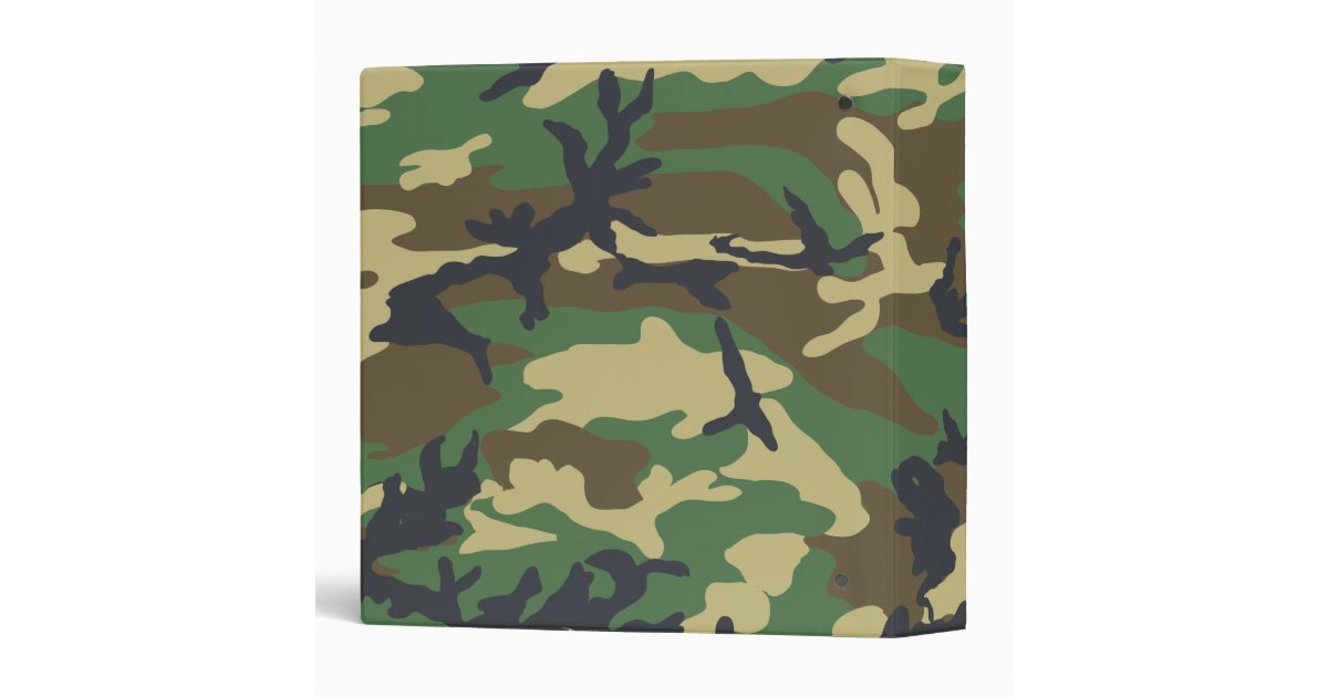 Woodland Camouflage pattern Binder | Zazzle